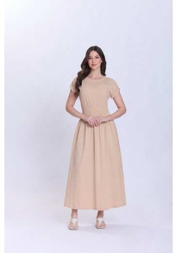 Vestido Elisangela Em Malha De Algodão Bege Hapuk Primavera/Verão 2027