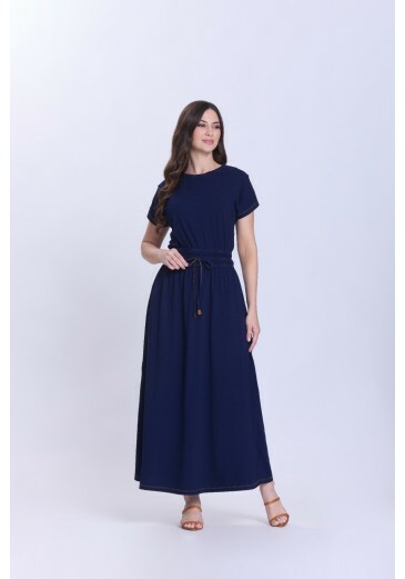Vestido Malu Em Malha Denim Azul Escuro Hapuk Primavera/Verão 2027