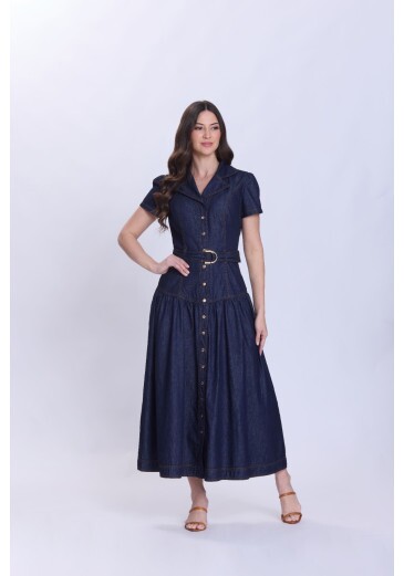 Vestido Franciele Em Jeans Escuro Hapuk Primavera/Verão 2027