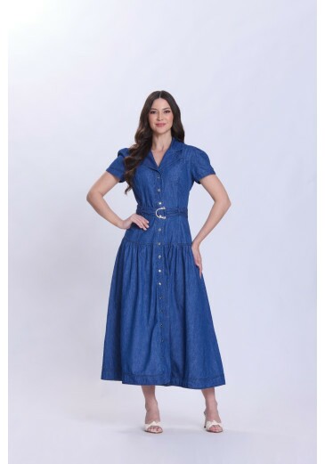 Vestido Franciele Em Jeans Claro Hapuk Primavera/Verão 2027