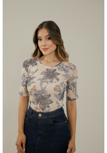 Blusa Brenda Em Estampa Exclusiva Nitido Primavera/Verão 2027