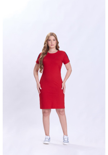 Vestido Thais Em Malha Algodão Vermelho Hapuk Primavera/Verão 2027