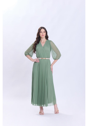 Vestido Damaris Em Malha Tule Verde Hapuk Primavera/Verão 2027