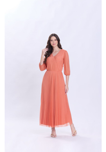 Vestido Damaris Em Malha Tule Laranja Hapuk Primavera/Verão 2027