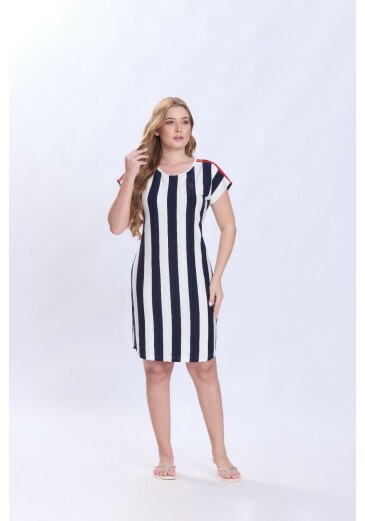 Camisola Ellie Em Malha Algodao Listrada Azul Marinho Hapuk Primavera/Verão 2027