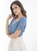 Blusa Bordada em Pérolas Via Tolentino 