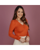 Blusa Canelada Laranja Tata Martello 