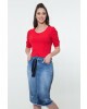 Blusa Canelada Vermelha Hapuk