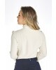 Blusa com Babado Bege Via Tolentino