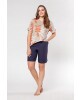 Blusa em Malha Estampada Laranja Plus Size 