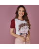 Blusa Estampada Bordô Tata Martello
