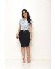 Blusa Jeans com Amarração Laura Rosa
