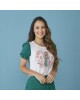 Blusa Manga Princesa em Laise Verde Tatá Martello 