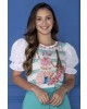 Blusa Manga Princesa Estampa Paris Off Tatá Martello