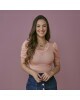 Blusa Podrinha Detalhe em Renda Rose Tatá Martello