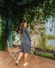 Cardigan em Malha Cinza Boutique K