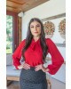Conjunto Blusa Gola Laço Maria Amore 