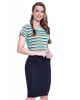 Conjunto Blusa Listrada Verde Hapuk 
