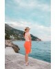 Conjunto Blusa Listras Laranja Boutique K 