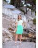 Conjunto Blusa Listras Verde Boutique K 
