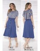 Conjunto Cropped com Lastex Azul Fasciniu's 
