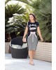 Conjunto Saia Listrada Luciana Pais