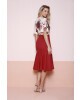 Conjunto Saia Midi com Botões Fasciniu's 