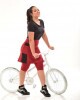 Conjunto Saia com Bermuda Bordô Moda Fitness