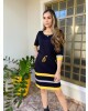 Conjunto Tricolor Preto Lulu Modas 