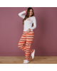 Pijama Listrado Laranja Tata Martello