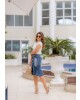 Saia Barra Desfiada Raje Jeans