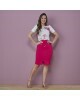 Saia Canelada com Cordão Pink Tatá Martello 