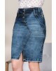 Saia Jeans Barra Desfiada Via Tolentino 