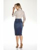 Saia Jeans com Fenda Via Tolentino