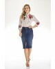 Saia Jeans com Fenda Via Tolentino