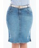 Saia Jeans com Puídos Via Tolentino