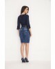 Saia Jeans Detalhe na Barra Laura Rosa