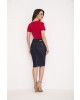 Saia Jeans Escura Laura Rosa 