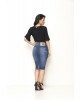 Saia Jeans Tradicional Laura Rosa 