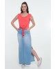Saia Longa Jeans Hapuk 