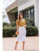 Saia Midi com Botões Joyaly