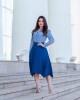 Saia Plissada Azul Kauly