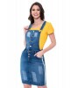 Salopete Dark Denim com Botões Hapuk