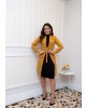 Sobretudo em Malha Tricot Mostarda Boutique K