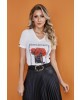 T-Shirt Estampa Rosas Tatá Martello