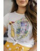 T-shirt Menina Laço Amarelo Victoria's Princess 