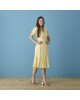 Vestido Detalhe Botões Amarelo Tatá Martello