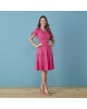 Vestido Amarração nas Mangas Pink Tatá Martello