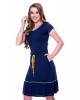 Vestido Azul com Cordão Amarelo Hapuk 