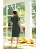 Vestido Canelado com Bordado Luciana P